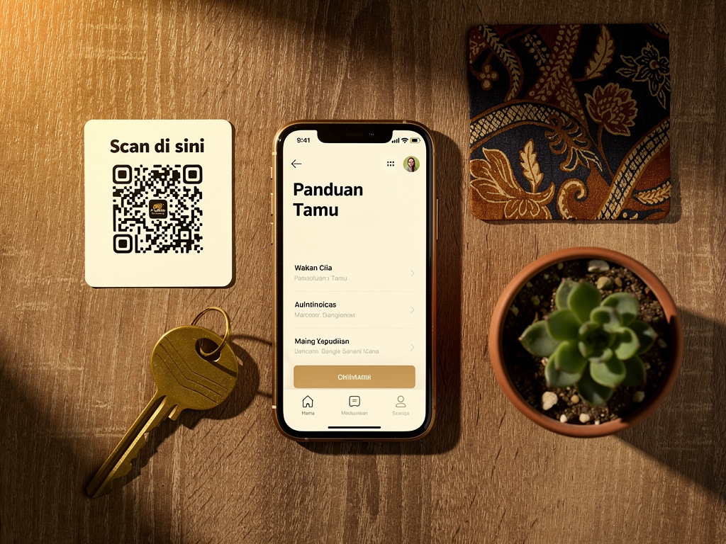 Buku panduan tamu digital untuk homestay