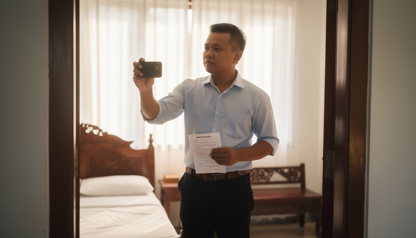 Arahan pengambilan foto penginapan homestay